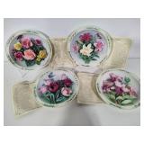 Lena Lui's Beautiful Gardens 3-D Collectible Plates from the Bradford Exchange w/COAs