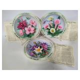 Lena Lui's Beautiful Gardens 3-D Collectible Plates from the Bradford Exchange w/COAs