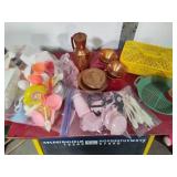 Misc Vintage Dolls, Furniture, Play Dishes, Etc.