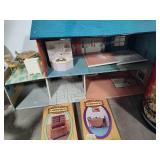 Vintage Metal Doll House, Furniture & Misc Toys