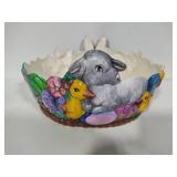 Vintage Warming Plate, Nut Dish, Easter Bowl and Knives