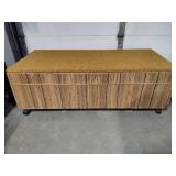 Vintage Hand Made Storage Bench on Wheels