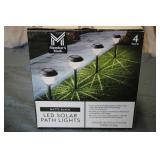 4-Pack Matte Black LED Solar Path L...
