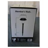 4-Pack Matte Black LED Solar Path L...