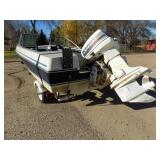 1986 Forester Phantom with 90 Johnson Motor and Shore Land