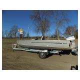 1976 Lund Boat with 75hp Evinrude and EZ Load Trailer