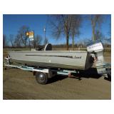 1976 Lund Boat with 75hp Evinrude and EZ Load Trailer