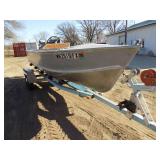 1976 Lund Boat with 75hp Evinrude and EZ Load Trailer