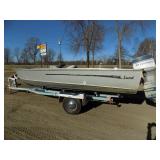 1976 Lund Boat with 75hp Evinrude and EZ Load Trailer