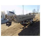 1976 Lund Boat with 75hp Evinrude and EZ Load Trailer