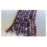 10 strands of chevron Amethyst in 12mm round in 8” strand (Lot of 10)
