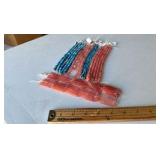 Gemstone Bead Strands 8 inch- Cherry Quartz and Blue Crazy Lace Agate (Lot 21)