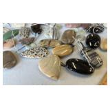 Mixed Gemstone Pendants - Jaspers, Jade, Agate (Lot of 42 Pendants)