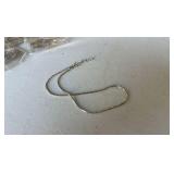 Large Rhodium Necklace with Extender Set - Interchangeable Z009412 (Lot 30eac)