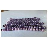 10 strands of chevron Amethyst in 12mm round in 8” strand (Lot of 10)
