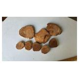 Wood bases for gemstone specimens (Lot of 8)