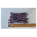 10 strands of chevron Amethyst in 12mm round in 8” strand (Lot of 10)