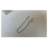 Large Rhodium Bracelet with Extender Set - Interchangeable LT00-03 (Lot 50ea)