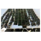 Green Goldstone Mixed Shapes beads. Rare green colored Goldstone. All 8” strands. (Lot 16ea)