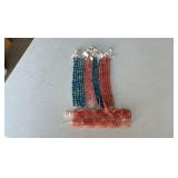 Gemstone Bead Strands 8 inch- Cherry Quartz and Blue Crazy Lace Agate (Lot 21)
