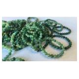 Green Aventurine 8mm Gemstones Bead Stretch Bracelet-LIGHT  (Lot 50)