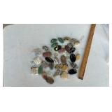Mixed Gemstone Pendants - Jaspers, Jade, Agate (Lot of 42 Pendants)