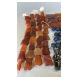 Gemstone Bead Strands- Lapis, Carnelian, Labradorite (Lot 14 ea)