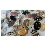 Mixed Gemstone Pendants - Jaspers, Jade, Agate (Lot of 42 Pendants)