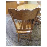 Gorgeous wood round pedestal dining...