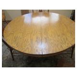 Gorgeous wood round pedestal dining...