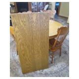 Gorgeous wood round pedestal dining...