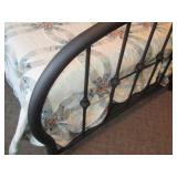 Black tubular metal full size bed w...