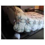 Black tubular metal full size bed w...