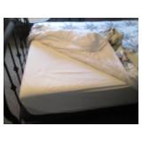 Black tubular metal full size bed w...