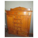 Stunning wood royal armoire with dr...
