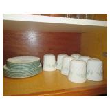 Corelle Ivy print mugs and saucers,...