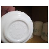 Corelle Ivy print mugs and saucers,...