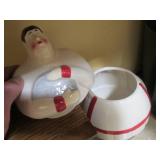 Wood bread box and ceramic Maitre D...