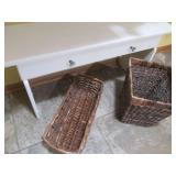 Painted White entry bench with draw...