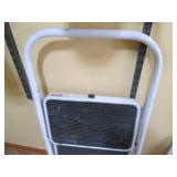 Assorted size step stools and a hel...