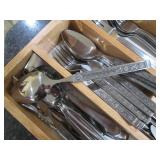 Wooden Silverware drawer organizer ...