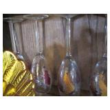 Amber glass Nesting Hen and 2-Nesti...