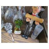 Vintage cut glass wine goblets, win...