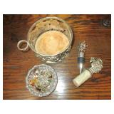 Vintage cut glass wine goblets, win...