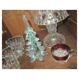 Heavy cut glass style fairy lamp, b...