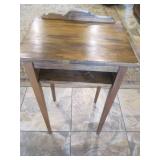Vintage wood telephone stand with u...