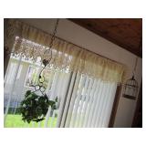 Metal hanging bird cage and plant h...