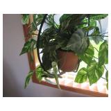 Metal hanging bird cage and plant h...