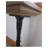 Metal base plant stand with wood to...