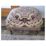 Floral scroll upholstered with wood...